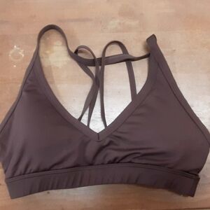 EUC!!! Shein Brown Strappy Sports Bra. Size S.